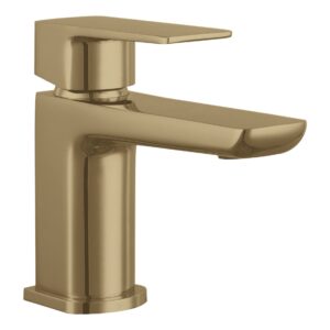 Nuie Eclipse Brushed Brass Mono Basin Mixer with Waste