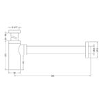 Nuie Round Black Bottle Trap 300mm Extension