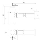Nuie Square Black Bottle Trap 300mm Extension