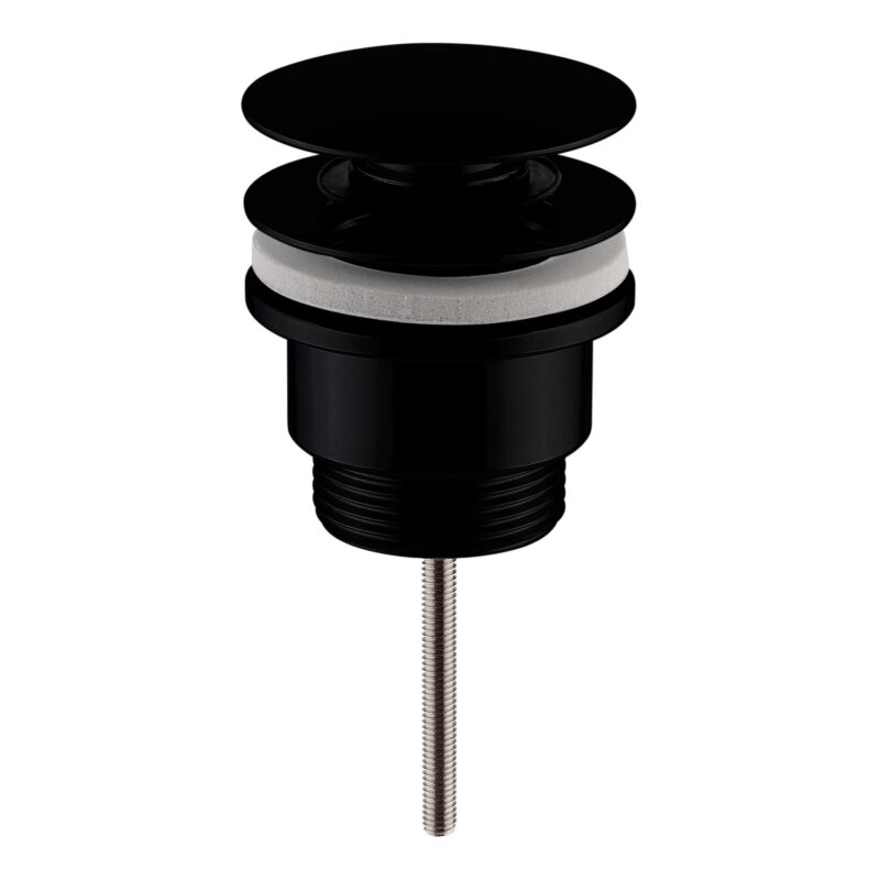 Nuie Matt Black Universal Push Button Basin Waste