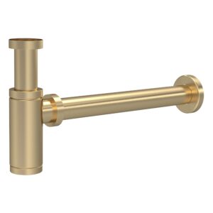 Nuie Round Brushed Brass Bottle Trap 300mm Extension