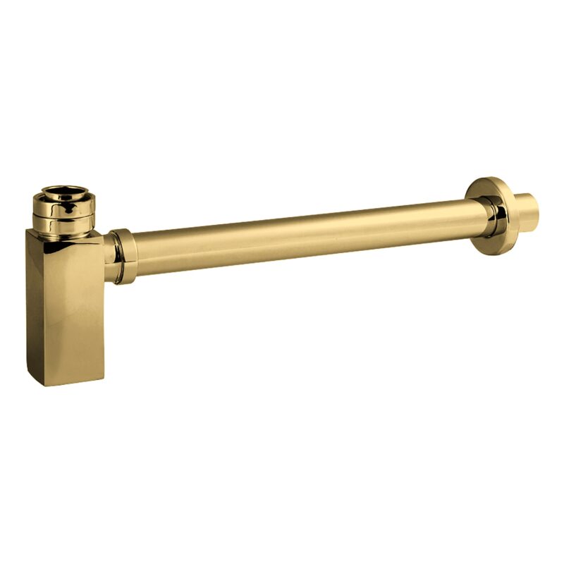 Nuie Square Brushed Brass Bottle Trap 300mm Extension Nuie Square Brushed Brass Bottle Trap 300mm Extension