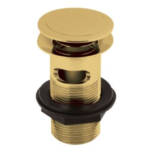 Nuie Brushed Brass Push Button Basin Waste