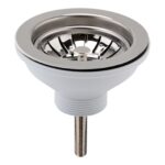 Nuie Chrome 90mm Basket Strainer Kitchen Sink Waste