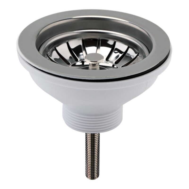 Nuie Brushed Nickel 90mm Basket Strainer Kitchen Sink Waste Nuie Brushed Nickel 90mm Basket Strainer Kitchen Sink Waste