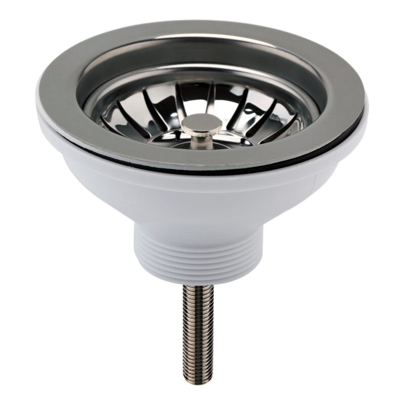 Nuie Brushed Pewter 90mm Basket Strainer Kitchen Sink Waste Nuie Brushed Pewter 90mm Basket Strainer Kitchen Sink Waste