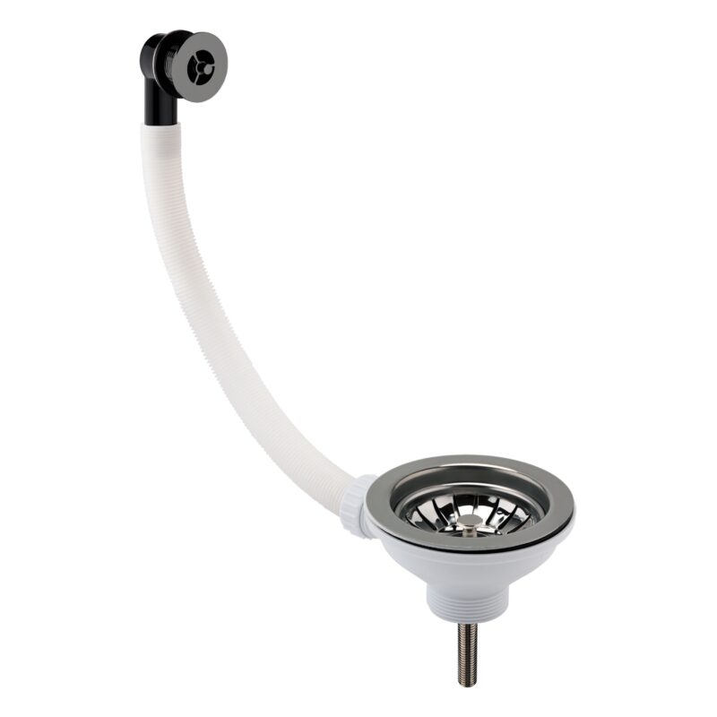 Nuie Brushed Pewter 90mm Basket Strainer Waste with Overflow Nuie Brushed Pewter 90mm Basket Strainer Waste with Overflow
