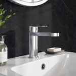 Nuie Halstatt Chrome Mono Basin Mixer & Push Button Waste