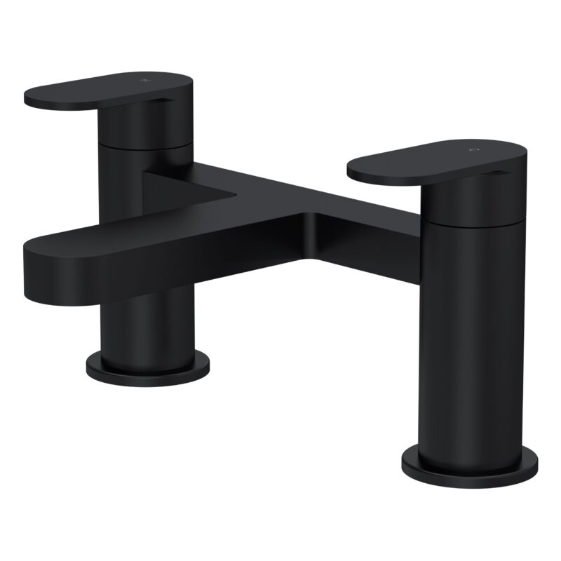 Nuie Halstatt Matt Black Bath Filler Nuie Halstatt Matt Black Bath Filler