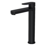 Nuie Halstatt Matt Black High Rise Mono Basin Mixer