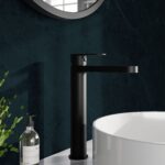 Nuie Halstatt Matt Black High Rise Mono Basin Mixer