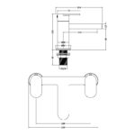 Nuie Halstatt Brushed Brass Bath Filler