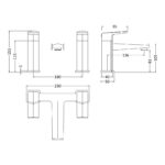 Nuie Hardy Chrome Bath Filler