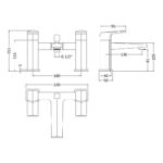 Nuie Hardy Chrome Bath Shower Mixer Tap