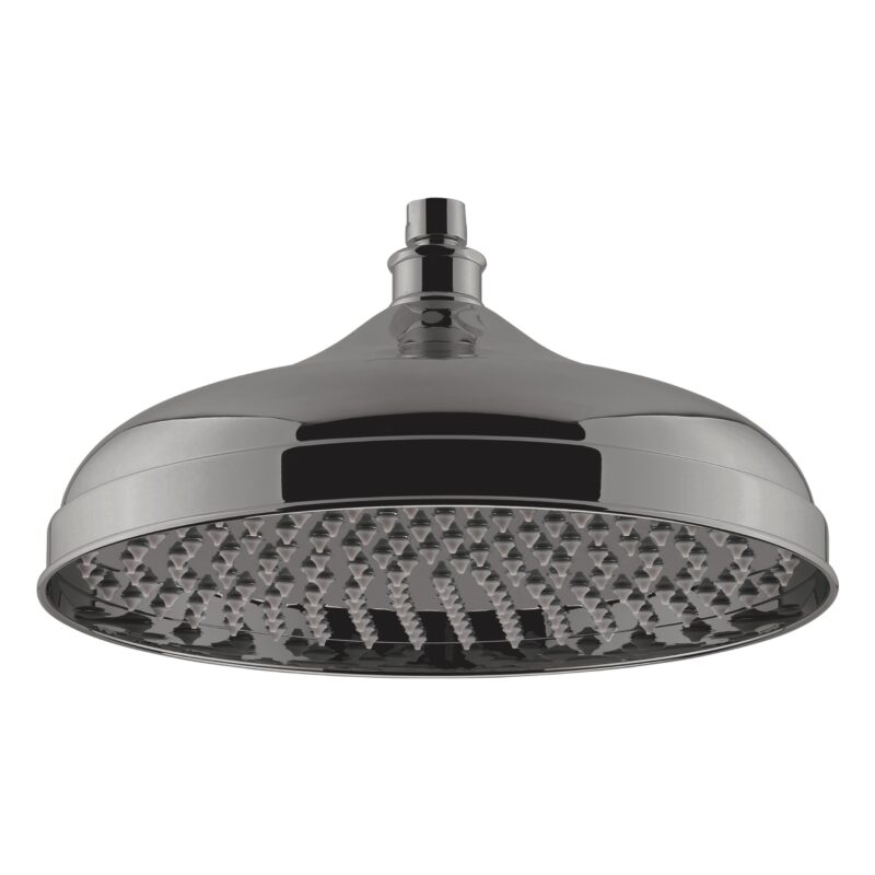 Nuie Brushed Pewter 300mm Apron Fixed Shower Head Nuie Brushed Pewter 300mm Apron Fixed Shower Head