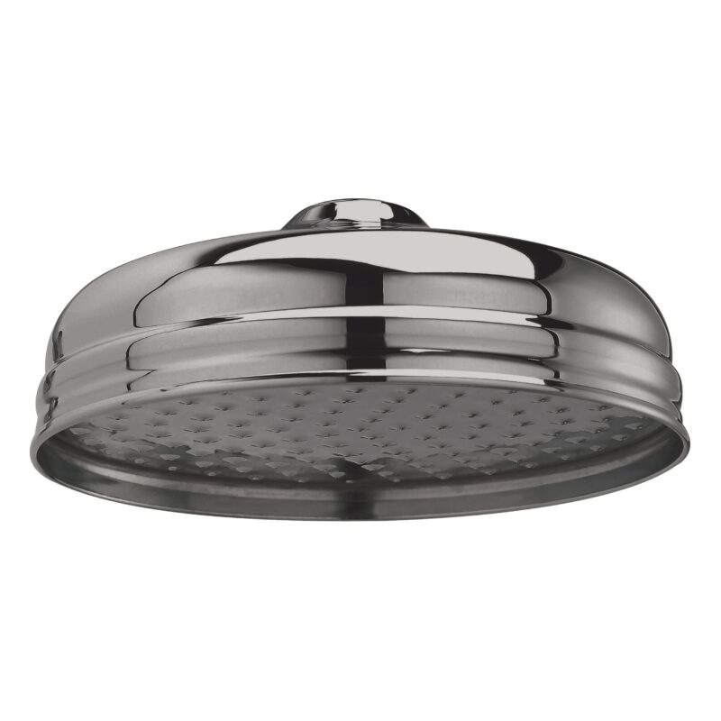 Nuie Brushed Pewter 200mm Apron Fixed Shower Head Nuie Brushed Pewter 200mm Apron Fixed Shower Head