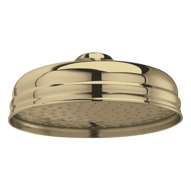 Nuie Brushed Brass 200mm Apron Fixed Shower Head Nuie Brushed Brass 200mm Apron Fixed Shower Head