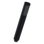 Nuie Round Matt Black Easy Clean Shower Handset
