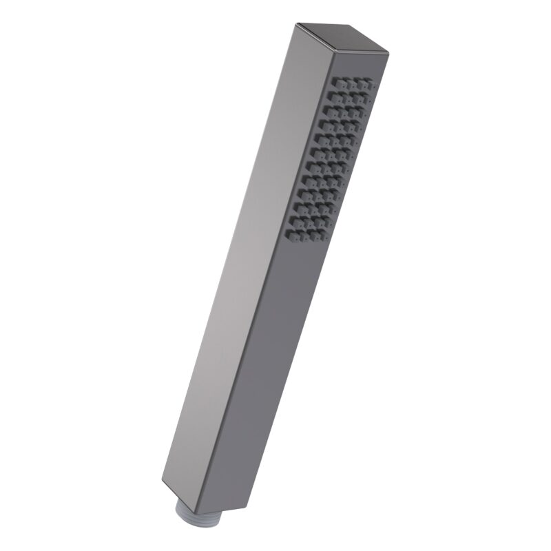 Nuie Square Brushed Pewter Minimalist Shower Handset Nuie Square Brushed Pewter Minimalist Shower Handset