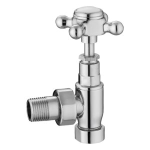 Nuie Victorian Chrome Angled Radiator Valve Pack