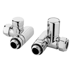 Nuie Chrome Corner Dual Fuel Radiator Valve Pack