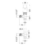 Nuie Chrome Angled Thermostatic Radiator Valve Pack