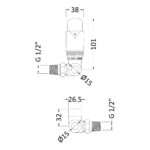 Nuie Chrome Corner Thermostatic Radiator Valve Pack