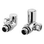 Nuie Chrome Corner Radiator Valve Pack