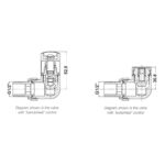 Nuie Chrome Corner Radiator Valve Pack