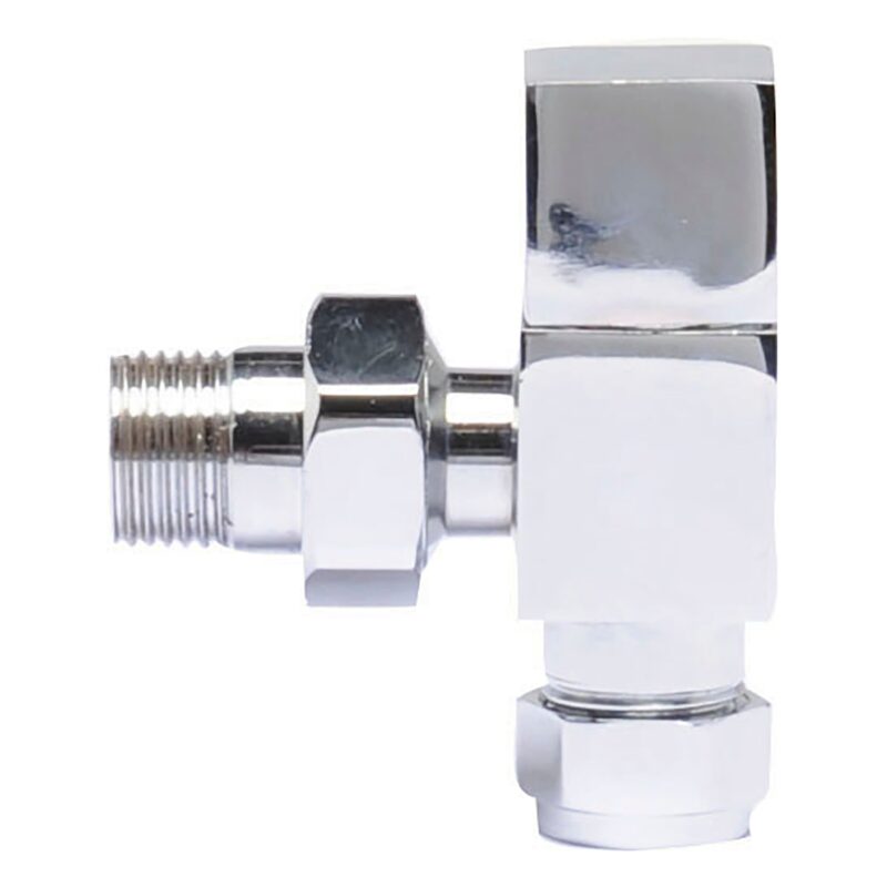 Nuie Square Chrome Angled Radiator Valve Pack Nuie Square Chrome Angled Radiator Valve Pack