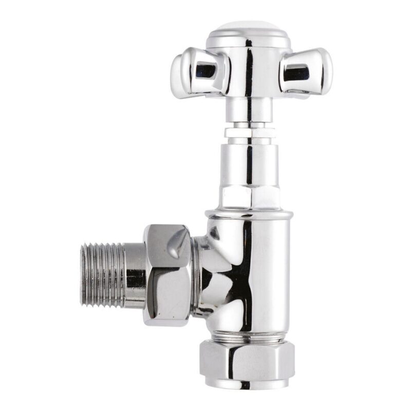 Nuie Crosshead Chrome Angled Radiator Valve Pack Nuie Crosshead Chrome Angled Radiator Valve Pack