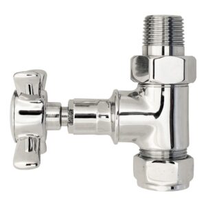 Nuie Victorian Chrome Crosshead Straight Radiator Valve Pack