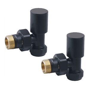 Nuie Black Angled Radiator Valves