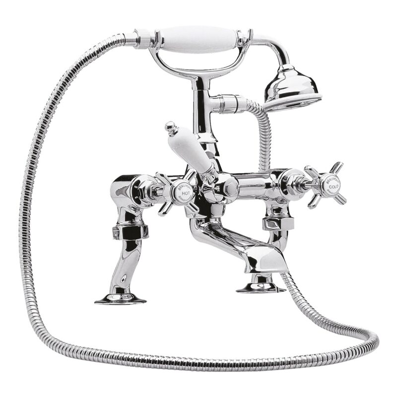 Nuie Beaumont Chrome 3/4" Cranked Bath Shower Mixer Nuie Beaumont Chrome 3/4" Cranked Bath Shower Mixer