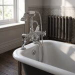 Nuie Beaumont Chrome 3/4" Cranked Bath Shower Mixer