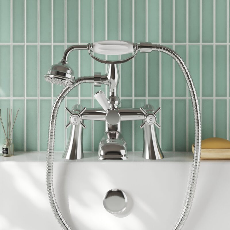 Nuie Beaumont Chrome Bath Shower Mixer Tap