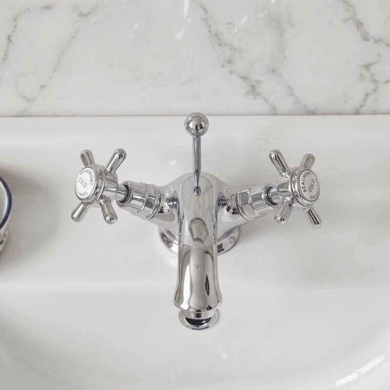 Nuie Beaumont Chrome Mono Basin Mixer with Pop Up Waste