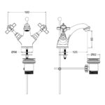 Nuie Beaumont Chrome Mono Basin Mixer with Pop Up Waste