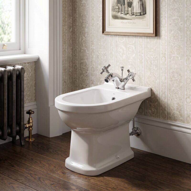 Nuie Beaumont Chrome Bidet Mixer & Pop Up Waste