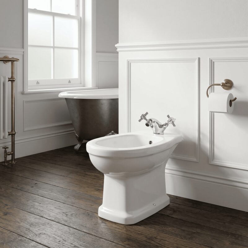 Nuie Beaumont Chrome Bidet Mixer & Pop Up Waste