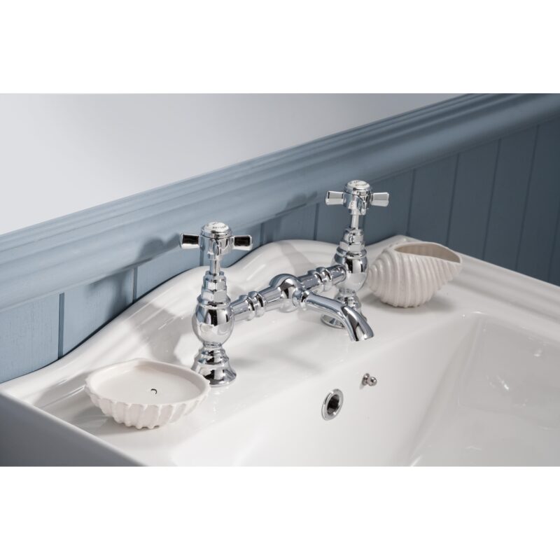 Nuie Beaumont Chrome 2 Hole Basin Mixer