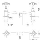Nuie Beaumont Chrome Basin Taps
