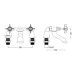 Nuie Beaumont Chrome Bath Filler