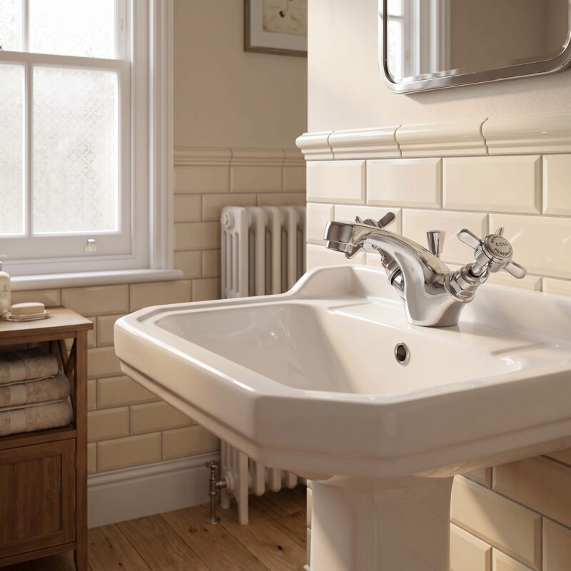 Nuie Beaumont Chrome Mono Basin Mixer Tap with Pop Up Waste