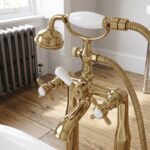 Nuie Beaumont Brushed Brass Bath Shower Mixer