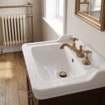 Nuie Beaumont Brushed Brass 3 Hole Basin Mixer with Waste