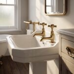 Nuie Beaumont Brushed Brass Basin Taps