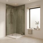 Nuie Brushed Bronze Square Thermostatic Bar Shower Valve & Rigid Riser Kit