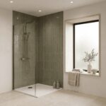 Nuie Brushed Bronze Square Thermostatic Bar Shower Valve & Rigid Riser Kit
