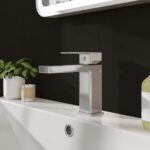 Nuie Kalk Chrome Mono Basin Mixer with Push Button Waste